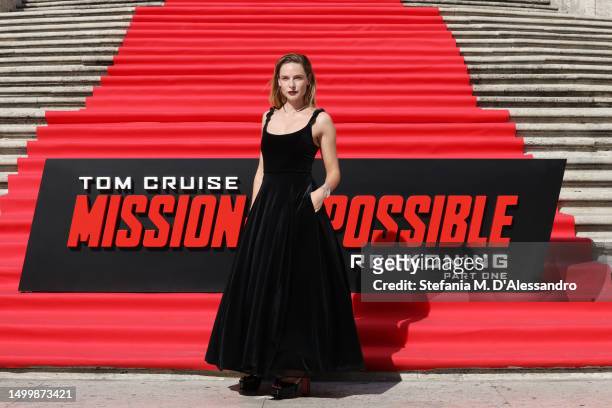 Rebecca Ferguson attends the Red Carpet at the Global Premiere of "Mission: Impossible - Dead Reckoning Part One" presented by Paramount Pictures and...