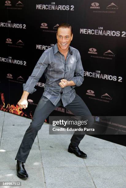 Jean-Claude Van Damme attends 'The Expendables 2' photocall at Ritz hotel on August 8, 2012 in Madrid, Spain.