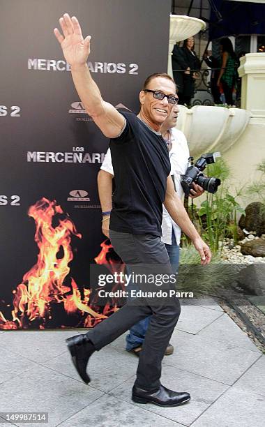 Jean-Claude Van Damme attends 'The Expendables 2' photocall at Ritz hotel on August 8, 2012 in Madrid, Spain.