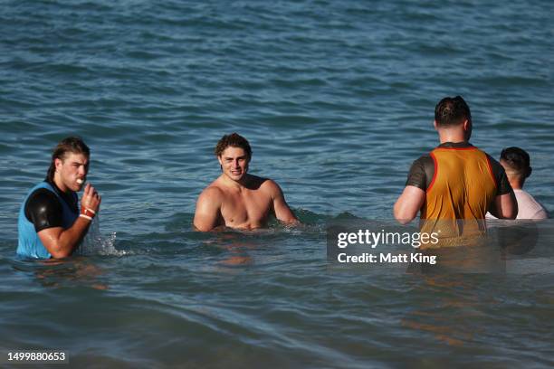 James O'Connor looks on during an Australian Wallabies training session at Coogee Beach on June 20, 2023 in Sydney, Australia.