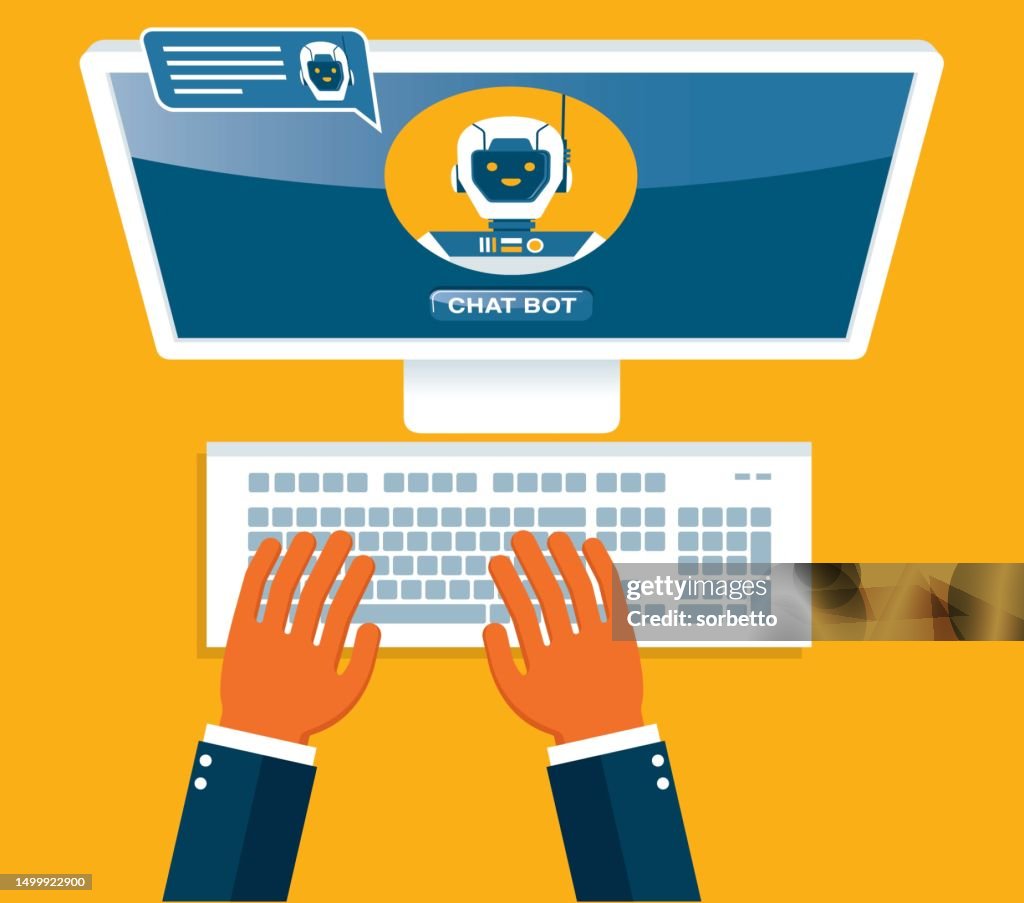 Chat Bot Desktop High-Res Vector Graphic - Getty Images