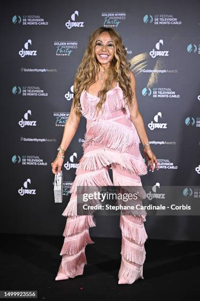 Cathy Guetta attends the "Nymphes D'Or - Golden Nymphs" Nominees Party during the 62nd Monte Carlo TV Festival on June 19, 2023 in Monte-Carlo,...