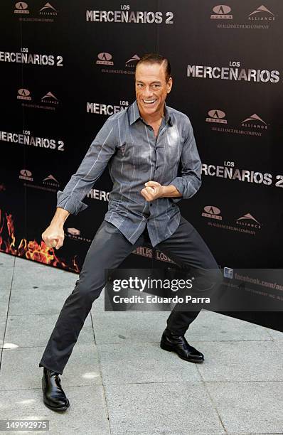 Jean-Claude Van Damme attends 'The Expendables 2' photocall at Ritz hotel on August 8, 2012 in Madrid, Spain.