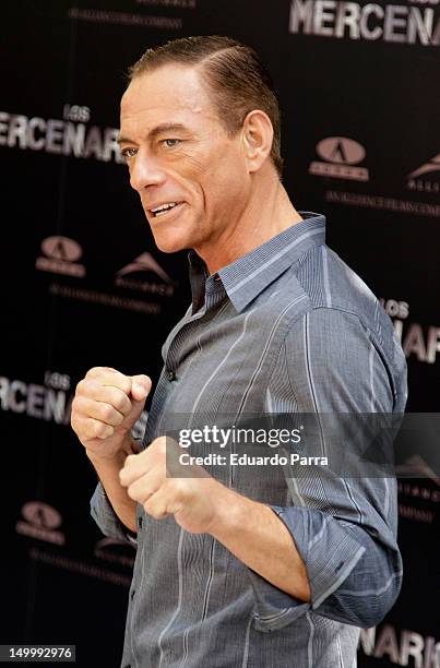 Jean-Claude Van Damme attends 'The Expendables 2' photocall at Ritz hotel on August 8, 2012 in Madrid, Spain.