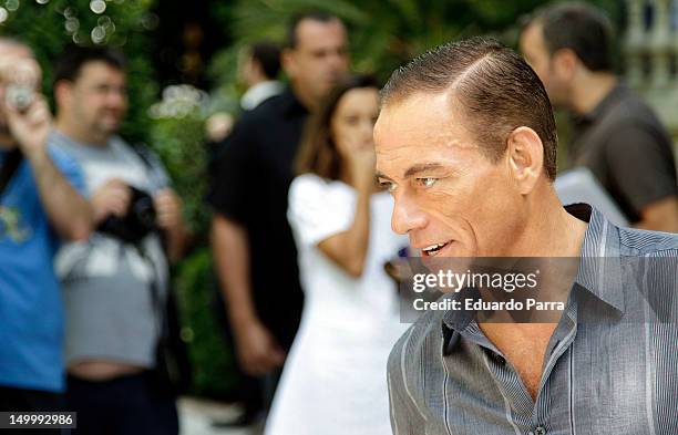 Jean-Claude Van Damme attends 'The Expendables 2' photocall at Ritz hotel on August 8, 2012 in Madrid, Spain.