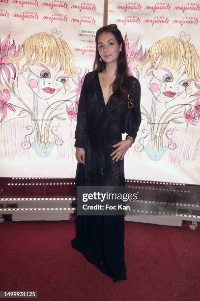 Allegra De Clermont Tonnerre attends Enfance Majuscule Auction Gala for Children Care at Salle Gaveau on June 19, 2023 in Paris, France.