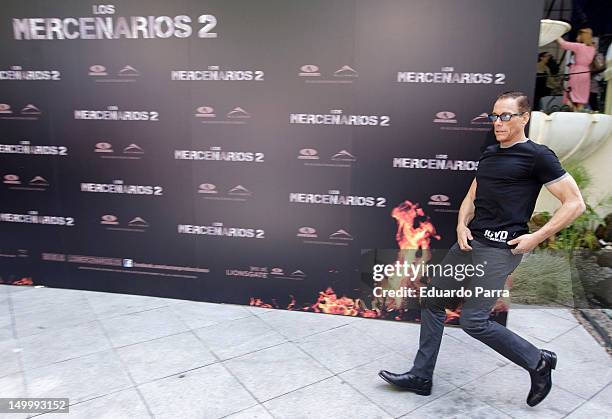 Jean-Claude Van Damme attends 'The Expendables 2' photocall at Ritz hotel on August 8, 2012 in Madrid, Spain.