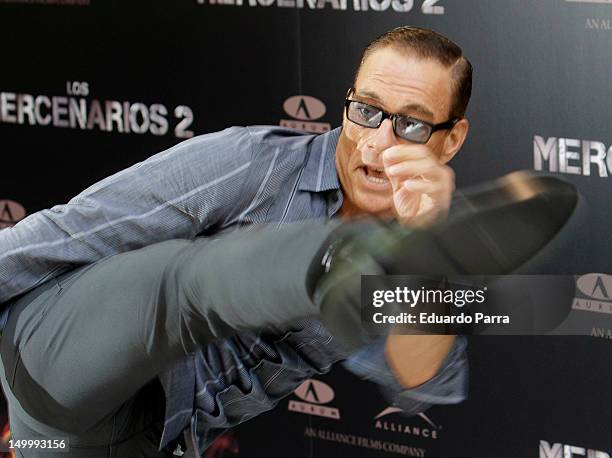 Jean-Claude Van Damme attends 'The Expendables 2' photocall at Ritz hotel on August 8, 2012 in Madrid, Spain.