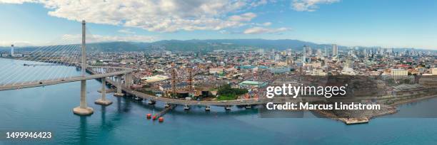 aerial view of cebu city - cebu province stock pictures, royalty-free photos & images