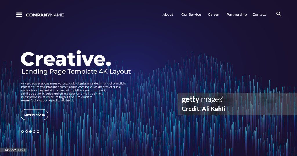 4K Landing Page Template - Abstract dynamic, modern, futuristic, multi colored, simple for website template background