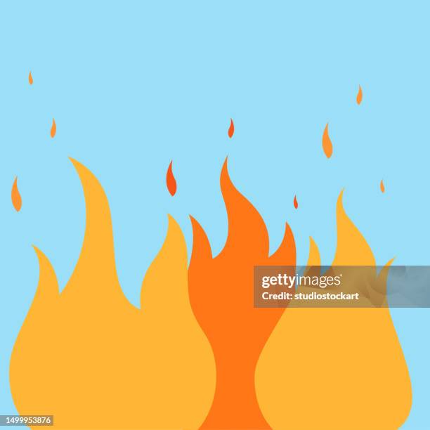 fire with copy space - flare stack stock illustrations