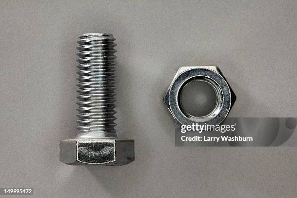 a bolt and a nut - bout stockfoto's en -beelden