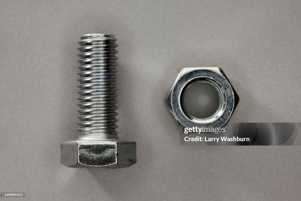 A bolt and a nut