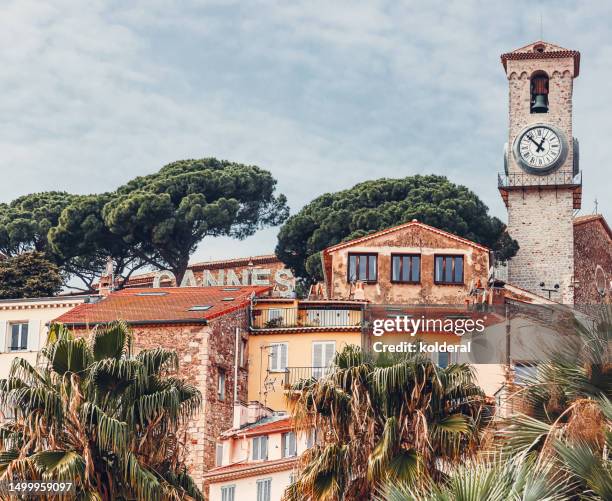 old town of cannes, provence, france - cannes bildbanksfoton och bilder