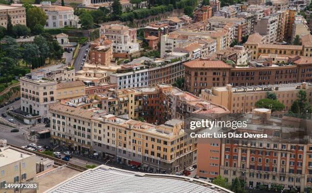 old houses and buildings near st. peter's square - vatican city aerial stock pictures, royalty-free photos & images