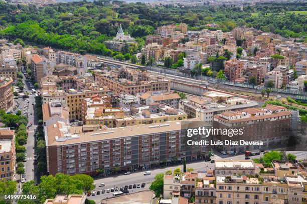 view rome from above. - vatican city aerial stock pictures, royalty-free photos & images