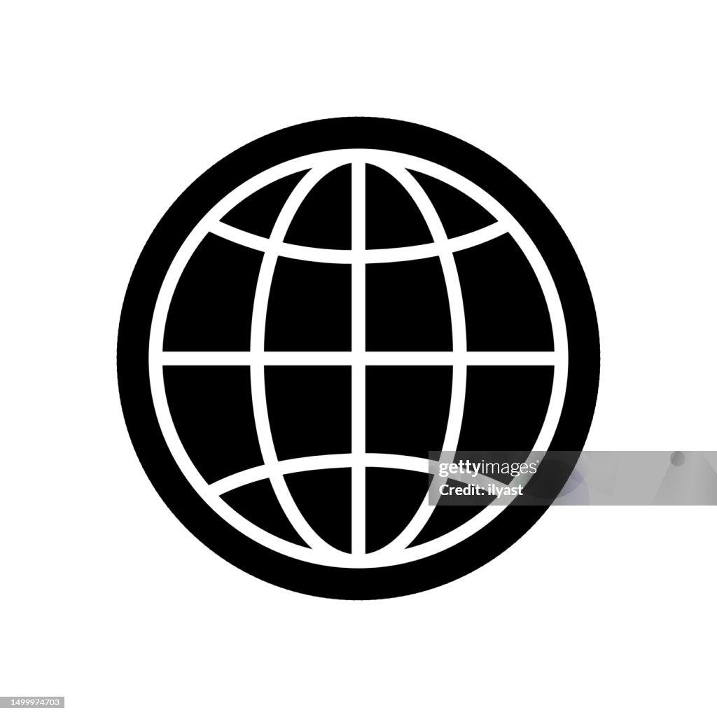 Globales Geschäft Schwarze Linie &; Vektorsymbol füllen