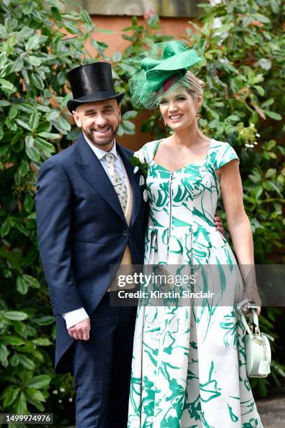 Mark Heyes and Charlotte Hawkins attends day one of Royal Ascot 2023 at Ascot Racecourse on June 20, 2023 in Ascot, England.