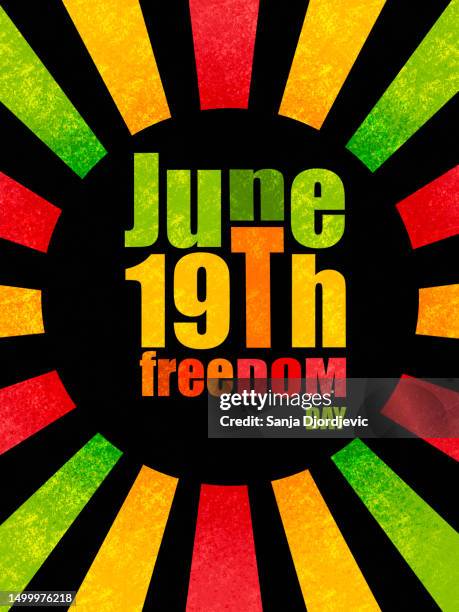 june 19th freedom day - juneteenth stock illustrations