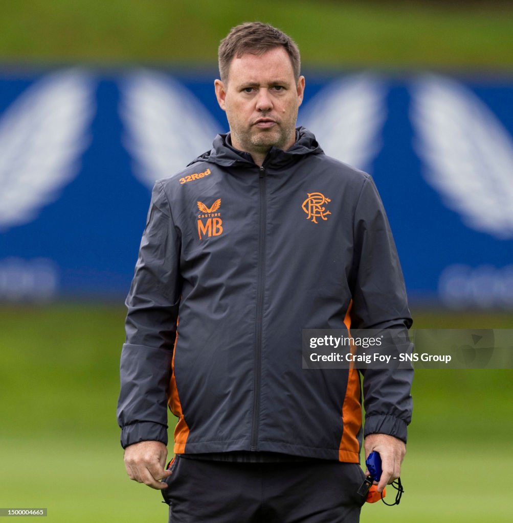 Mick Beale Rangers Michael Beale during a Rangers training session at the Rangers... News ...