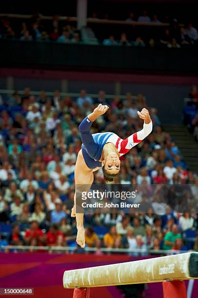 Summer Olympics: USA Alexandra Raisman in action during Women's Balance Beam Final at North Greenwich Arena. Raisman wins bronze. London, United...