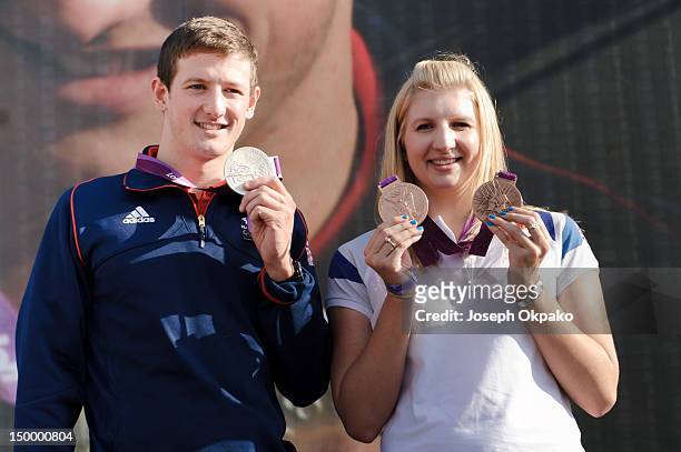 Michael Jamieson, British Olympic Silver medalist in 200m breaststroke swimming and Rebecca Adlington, British Olympic bronze medalist in the 400m...