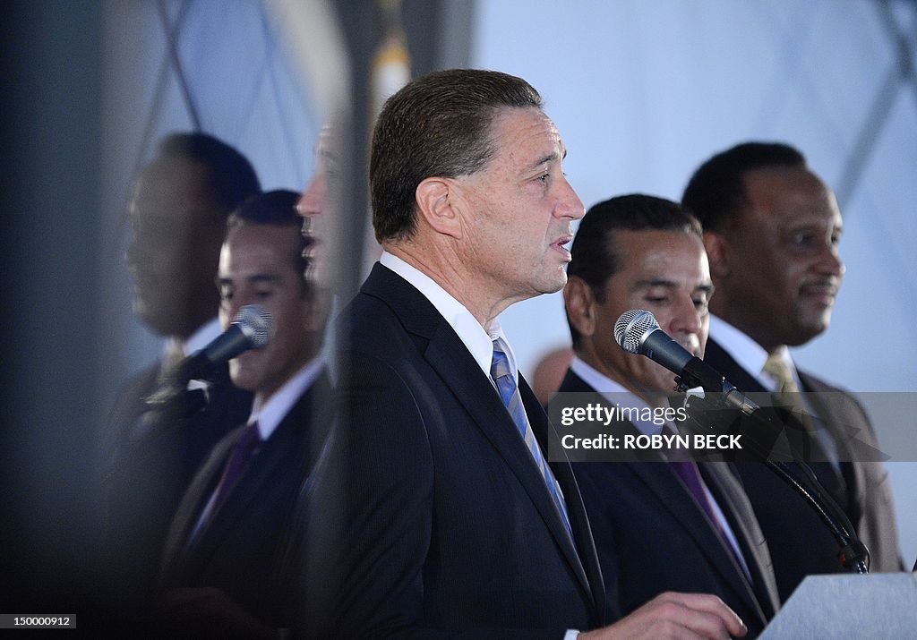 Jeff Rudolph California Science Center President Jeffrey Rudolph is accomanpied by ...
