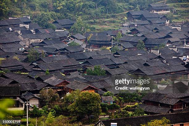 gaoyi old village from ming dynasty - hunan province stock pictures, royalty-free photos & images
