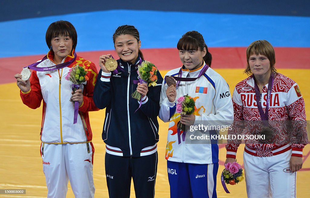 Silver medallist China's Jing Ruixue, gold medallist Japan's Kaori ...