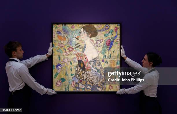 Work by artist Gustav Klimt’s Dame mit Fächer will lead this London’s season with an estimate in the region of £65 million, on display ahead of the...