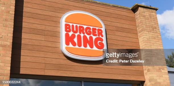 June 2023: Burger King store sign External Store Sign London, England.
