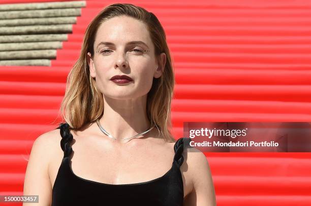 Swedish actress Rebecca Ferguson at the premiere of the film Mission Impossible Dead Reckoning part one on the staircase of trinita de monti in...