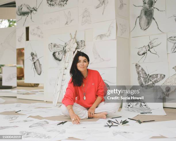 Artist and set designer ES Devlin is photographed for the New York Times on September 9, 2022 in London, England.