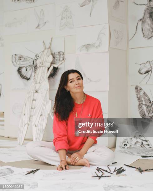 Artist and set designer ES Devlin is photographed for the New York Times on September 9, 2022 in London, England.