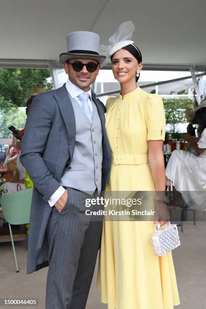 Ryan Thomas and Lucy Mecklenburgh attend day one of Royal Ascot 2023 at Ascot Racecourse on June 20, 2023 in Ascot, England.