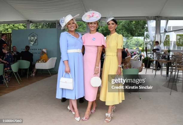 Natalie Rushdie, Laura-Ann and Lucy Mecklenburgh attend day one of Royal Ascot 2023 at Ascot Racecourse on June 20, 2023 in Ascot, England.