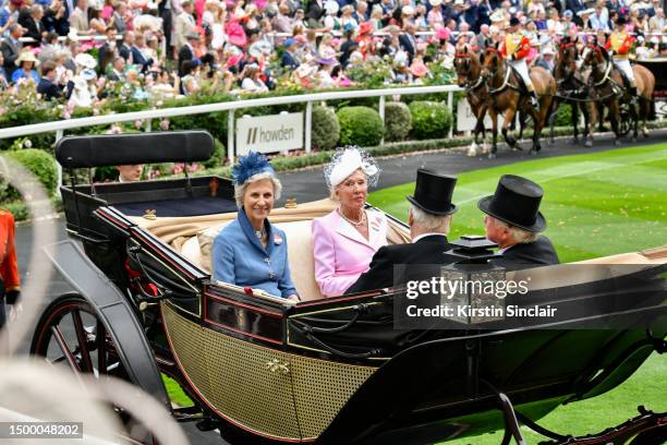 Birgitte, Duchess of Gloucester attends day one of Royal Ascot 2023 at Ascot Racecourse on June 20, 2023 in Ascot, England.