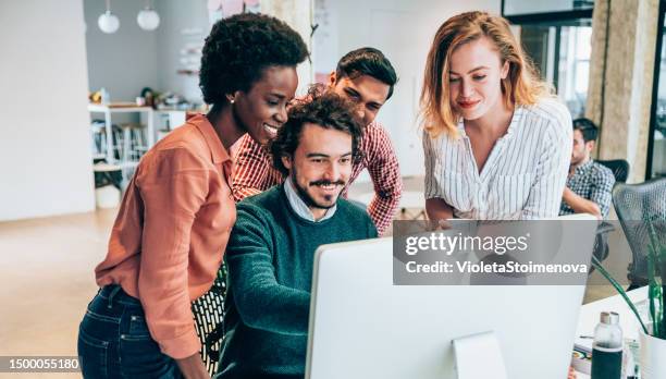 software developers at work. - business person at computer stock pictures, royalty-free photos & images