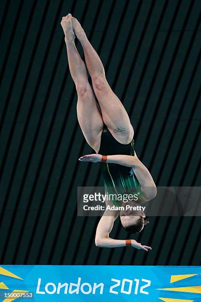 Melissa Wu of Australia competes in the Women's 10m Platform Diving Preliminary on Day 12 of the London 2012 Olympic Games at the Aquatics Centre on...