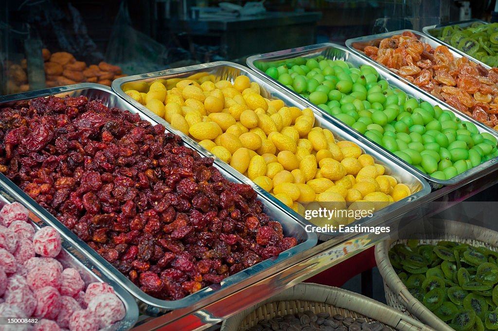 Dried fruit in snack street