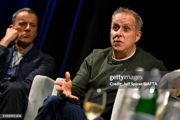 Producer Simon Halfon during the Q&A at the BAFTA screening of WHAM! at BAFTA’s 195 Piccadilly headquarters on June 20, 2023 in London, England.