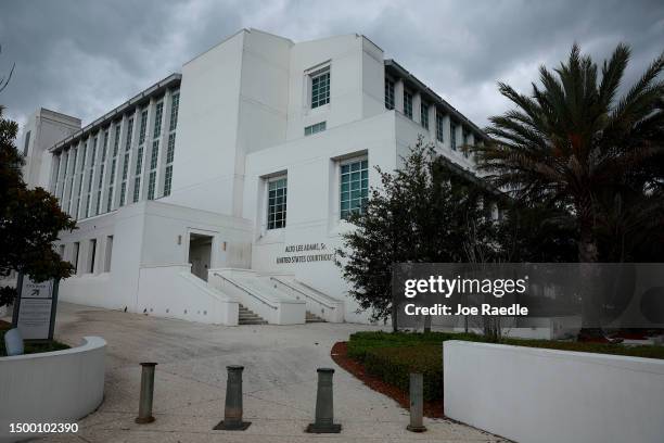 The Alto Lee Adams Sr. United States Courthouse where U.S. District Judge Aileen Cannon scheduled former President Donald Trump's trial to begin Aug....