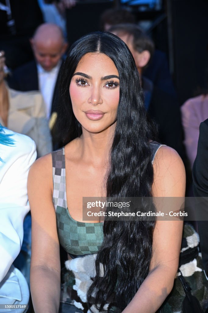 Kim Kardashian attends the Louis Vuitton Menswear Spring/Summer 2024 ...