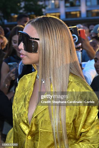 Beyoncé attends the Louis Vuitton Menswear Spring/Summer 2024 show as part of Paris Fashion Week on June 20, 2023 in Paris, France.