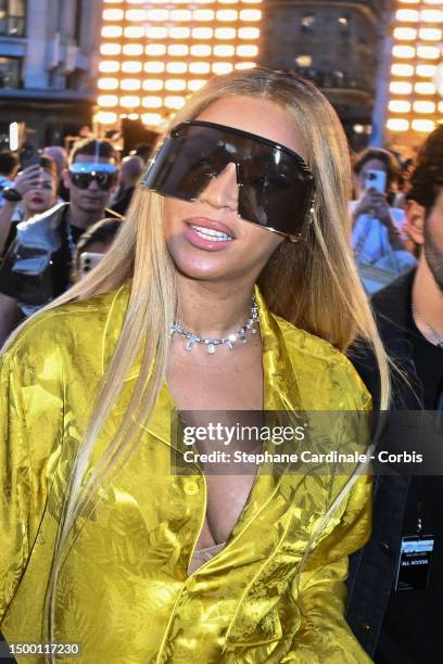 Beyoncé attends the Louis Vuitton Menswear Spring/Summer 2024 show as part of Paris Fashion Week on June 20, 2023 in Paris, France.