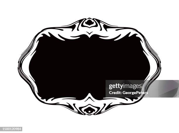gothic style frame with copy space - art nouveau stock illustrations