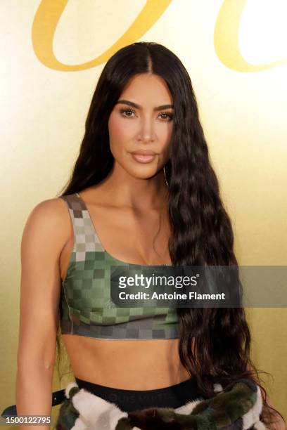 Kim Kardashian attends the Louis Vuitton Menswear Spring/Summer 2024 show as part of Paris Fashion Week on June 20, 2023 in Paris, France.