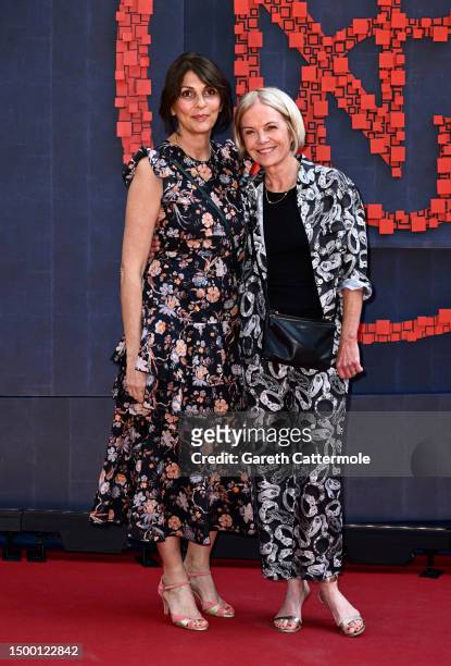 Gina Bellman and Mariella Frostrup attend the National Portrait Gallery Re-Opening at National Portrait Gallery on June 20, 2023 in London, England.