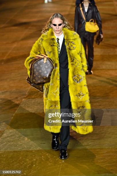 Model walks the runway during the Louis Vuitton Menswear Spring/Summer 2024 show as part of Paris Fashion Week on June 20, 2023 in Paris, France.