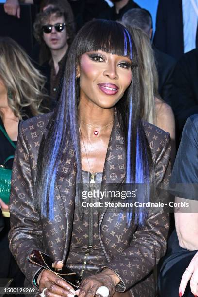 Naomi Campell attends the Louis Vuitton Menswear Spring/Summer 2024 show as part of Paris Fashion Week on June 20, 2023 in Paris, France.